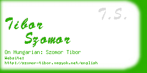 tibor szomor business card